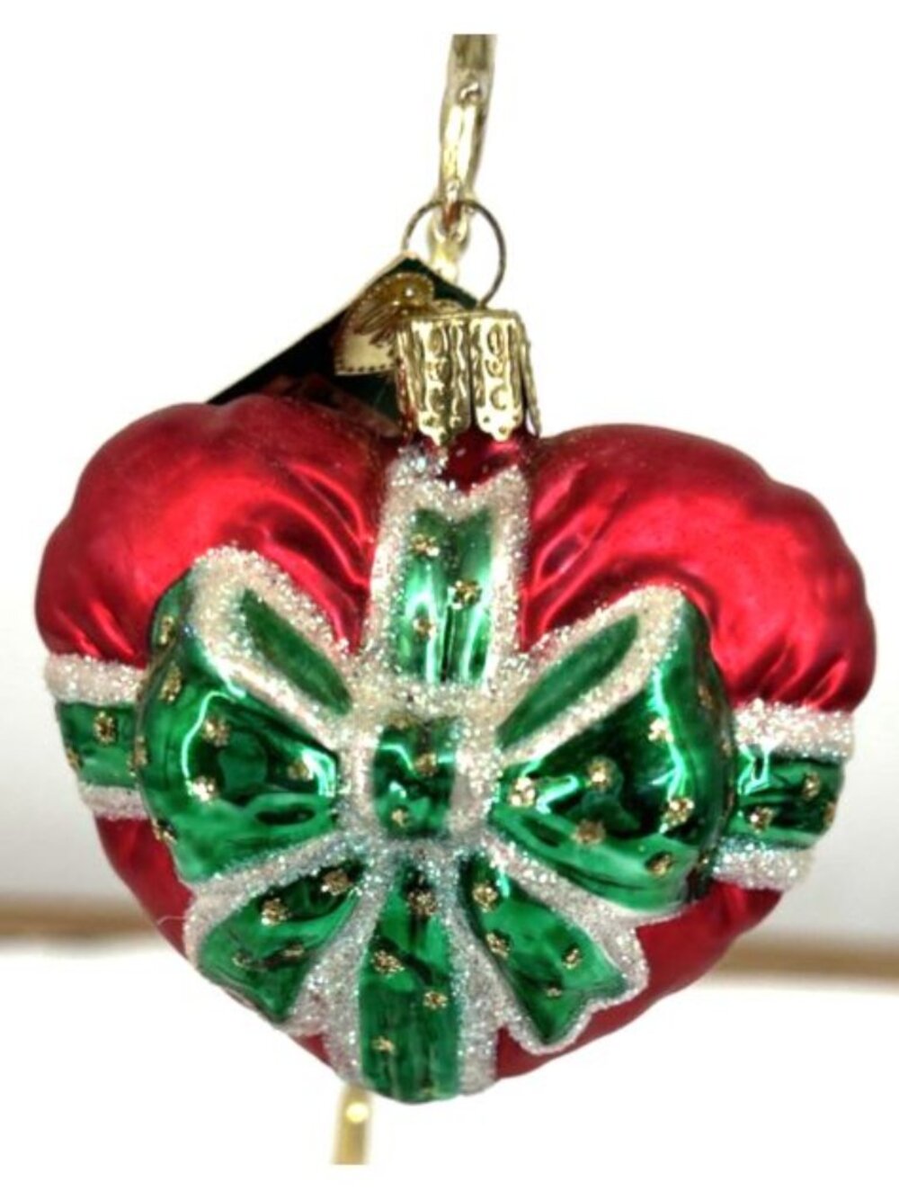 Old World Christmas OWC Heart Christmas Ornament Red Valentine’s 3"